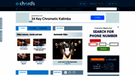 What E-chords.com website looked like in 2022 (1 year ago)