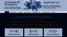 What Exchange.sk website looked like in 2022 (1 year ago)