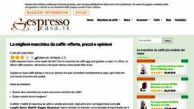 What Espressocasa.it website looked like in 2022 (1 year ago)