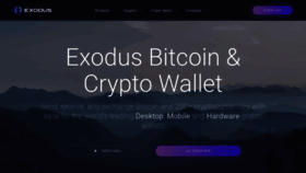 What Exodus.io website looked like in 2022 (1 year ago)