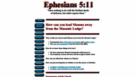 What Ephesians5-11.org website looked like in 2022 (1 year ago)