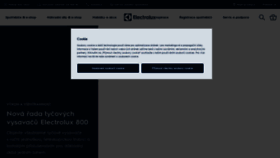 What Electrolux.cz website looked like in 2022 (1 year ago)
