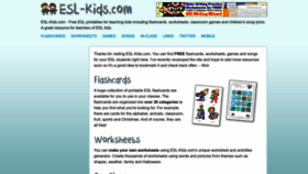 What Esl-kids.com website looked like in 2022 (1 year ago)