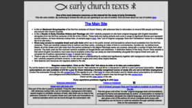 What Earlychurchtexts.com website looked like in 2022 (1 year ago)