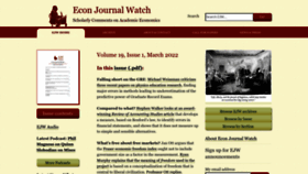 What Econjwatch.org website looked like in 2022 (1 year ago)