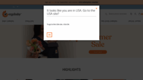 What Ergobaby.eu website looked like in 2022 (2 years ago)