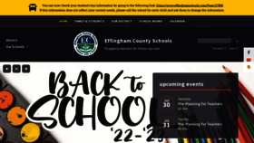 What Effinghamschools.com website looked like in 2022 (1 year ago)