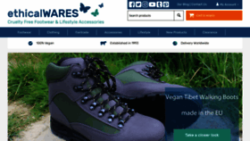 What Ethicalwares.com website looked like in 2022 (1 year ago)