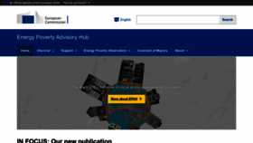 What Energypoverty.eu website looked like in 2022 (1 year ago)