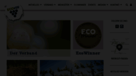 What Ecovin.de website looked like in 2022 (1 year ago)