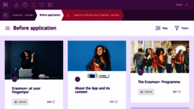 What Erasmusapp.eu website looked like in 2022 (1 year ago)