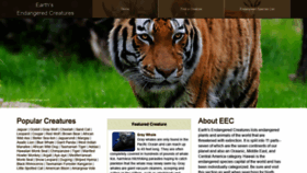 What Earthsendangered.com website looked like in 2022 (2 years ago)