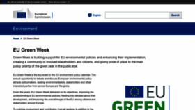 What Eugreenweek.eu website looked like in 2022 (1 year ago)