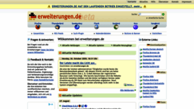 What Erweiterungen.de website looked like in 2022 (1 year ago)