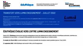 What Edutheque.fr website looked like in 2022 (1 year ago)