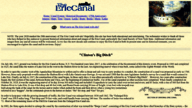 What Eriecanal.org website looked like in 2022 (1 year ago)