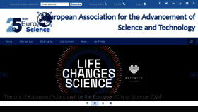 What Euroscience.org website looked like in 2022 (1 year ago)