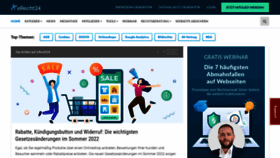 What Erecht24.de website looked like in 2022 (1 year ago)
