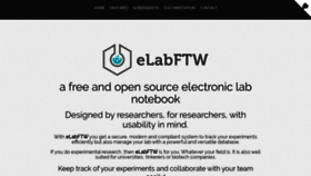 What Elabftw.net website looked like in 2022 (1 year ago)