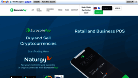 What Eurocoinpay.io website looked like in 2022 (1 year ago)