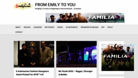 What Emily2u.com website looked like in 2022 (1 year ago)