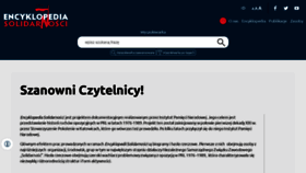 What Encyklopedia-solidarnosci.pl website looked like in 2022 (1 year ago)