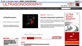 What E-ultrasonography.org website looked like in 2022 (1 year ago)