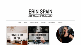 What Erinspain.com website looked like in 2022 (1 year ago)