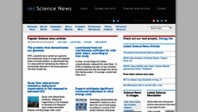 What Esciencenews.com website looked like in 2022 (1 year ago)