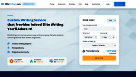 What Elitewritings.com website looked like in 2022 (1 year ago)