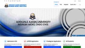 What Eduportal.aaua.edu.ng website looked like in 2022 (1 year ago)