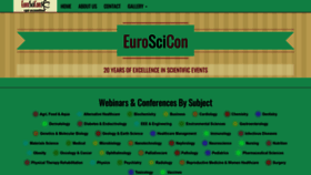 What Euroscicon.com website looked like in 2022 (1 year ago)