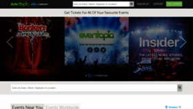 What Eventopia.co website looked like in 2022 (1 year ago)