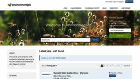 What Environmentjob.co.uk website looked like in 2022 (1 year ago)