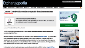 What Exchangepedia.com website looked like in 2022 (1 year ago)
