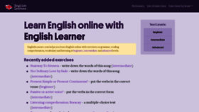 What Englishlearner.com website looked like in 2022 (1 year ago)
