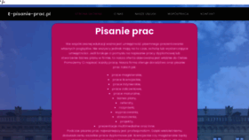 What E-pisanie-prac.pl website looked like in 2022 (1 year ago)