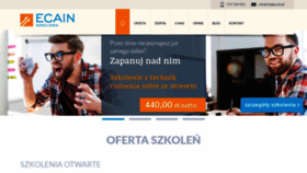 What Ecain.pl website looked like in 2022 (3 years ago)