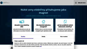 What Elektrina.cz website looked like in 2022 (1 year ago)