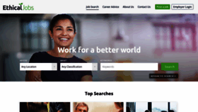 What Ethicaljobs.com.au website looked like in 2022 (1 year ago)