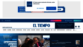 What Eltiempo.com website looked like in 2022 (1 year ago)