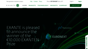 What Exante.eu website looked like in 2022 (1 year ago)