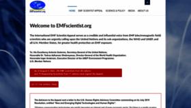 What Emfscientist.org website looked like in 2022 (1 year ago)