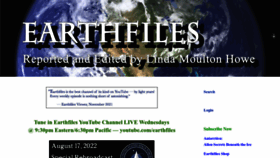 What Earthfiles.com website looked like in 2022 (1 year ago)