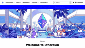 What Ethereum.org website looked like in 2022 (1 year ago)