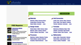 What Efunda.com website looked like in 2022 (1 year ago)