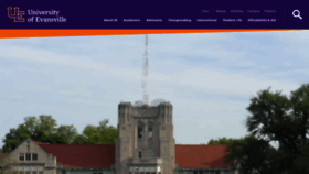What Evansville.edu website looked like in 2022 (1 year ago)
