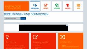 What Enzyklo.de website looked like in 2022 (2 years ago)