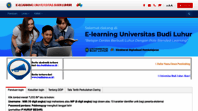 What Elearning.budiluhur.ac.id website looked like in 2022 (1 year ago)