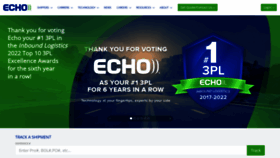 What Echo.com website looked like in 2022 (1 year ago)
